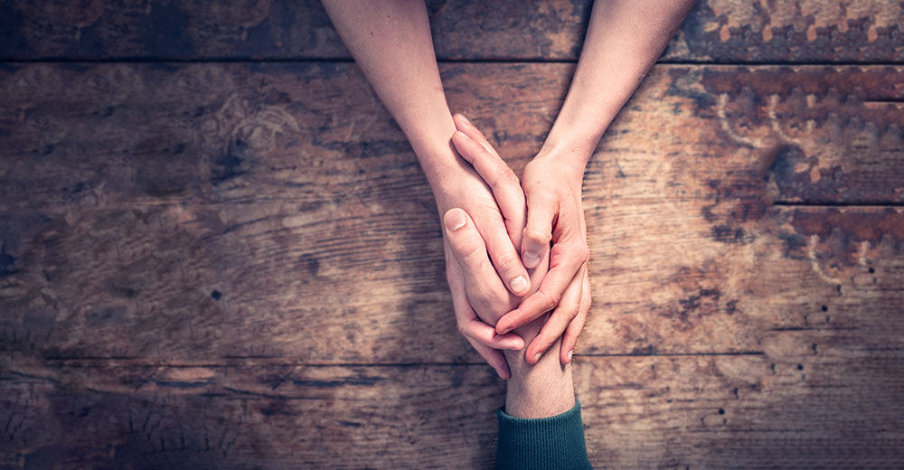 comforting another person